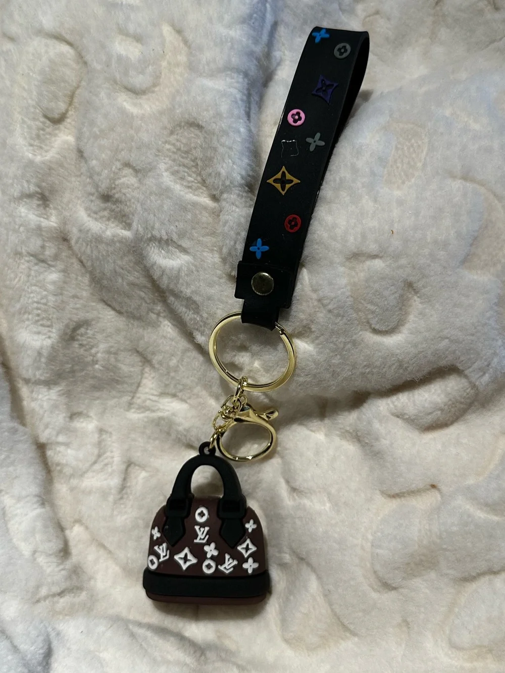 LV Keyflob Bagclip plastic with Gold Hardware NEW